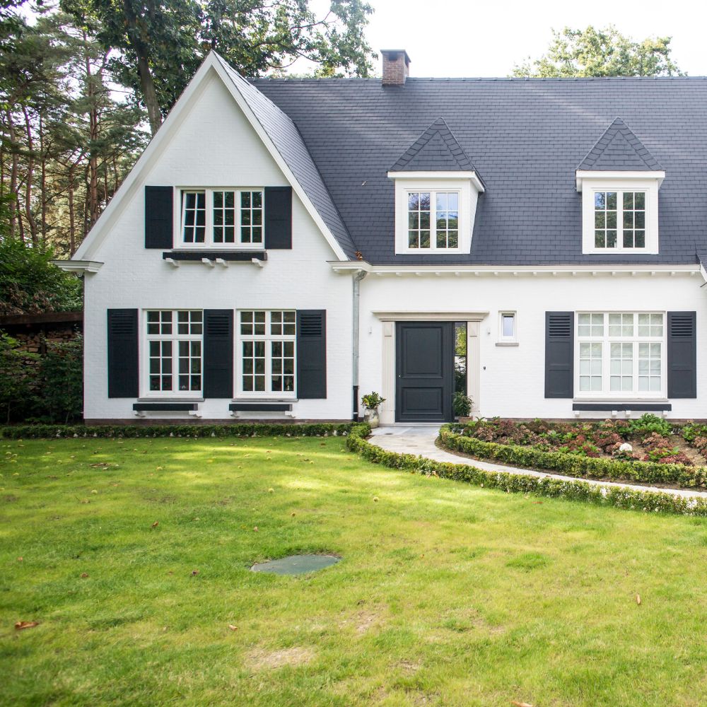 old house with modern window joinery