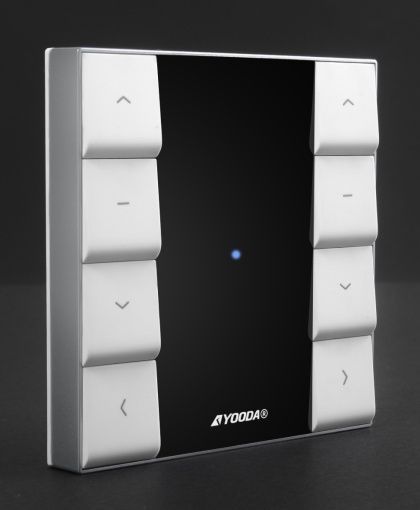 Telecomando da parete NUXO a 2 canali bianco